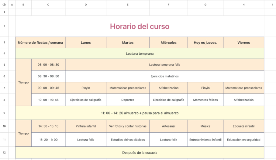 Horario 5